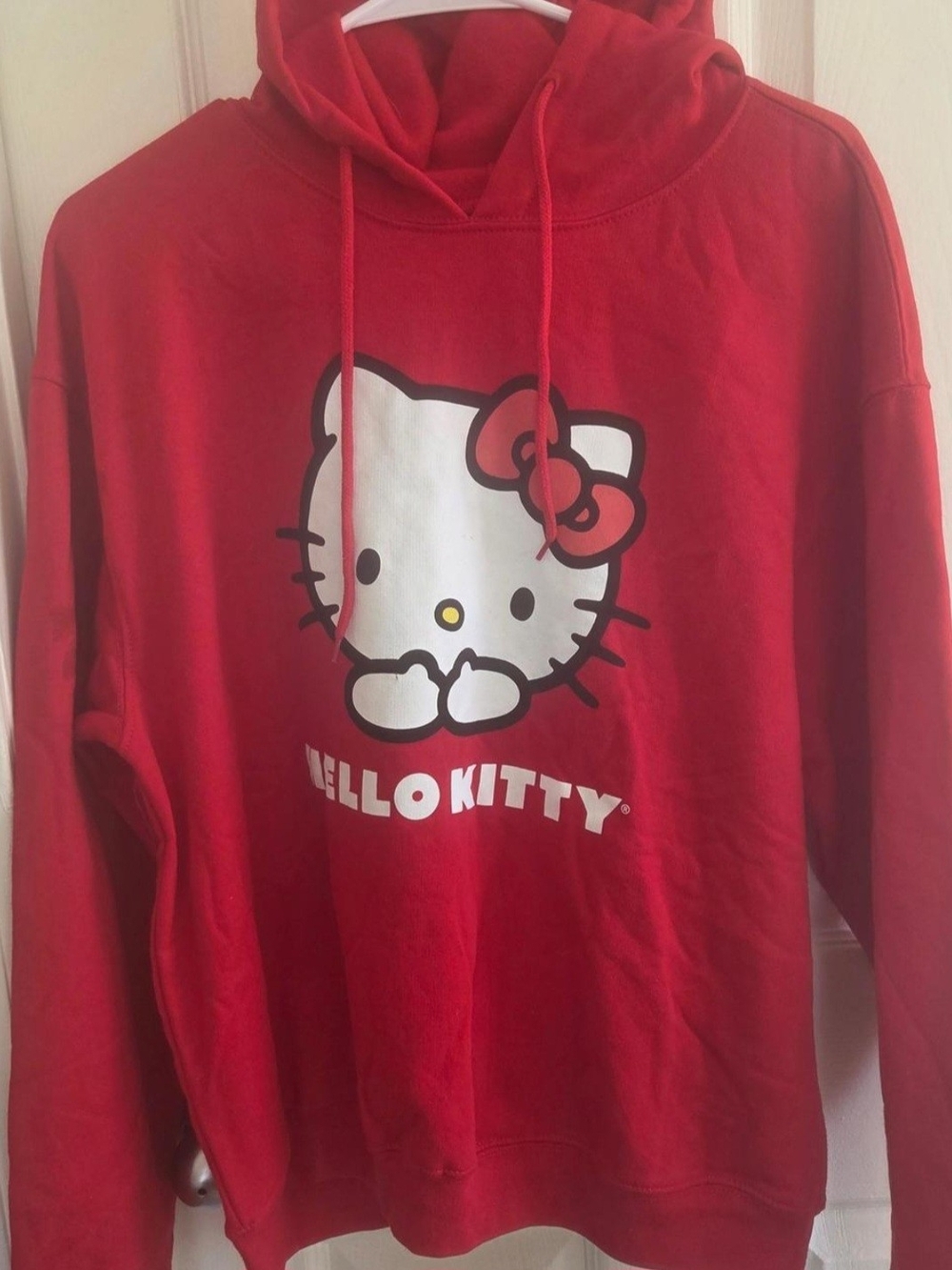 Hello Kitty Red Pullover Hoodie Sweatshirt XL Sanrio Graphic